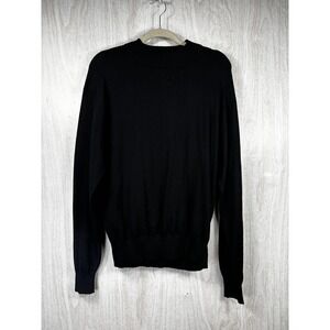 Tulliano Silk Blend Sweater Men's L Black Crewneck Classic Luxe Knit
